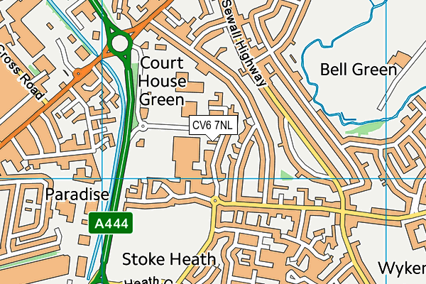 CV6 7NL map - OS VectorMap District (Ordnance Survey)