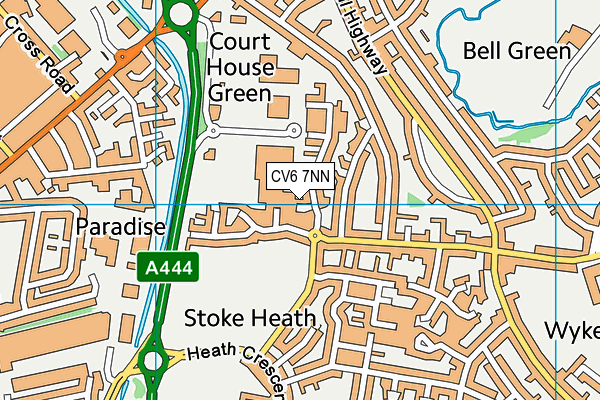 CV6 7NN map - OS VectorMap District (Ordnance Survey)