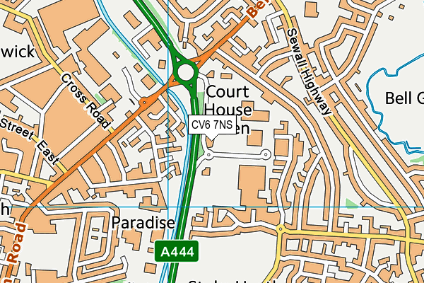 CV6 7NS map - OS VectorMap District (Ordnance Survey)