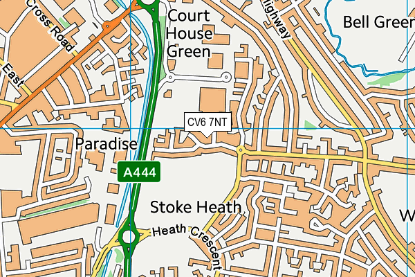 CV6 7NT map - OS VectorMap District (Ordnance Survey)