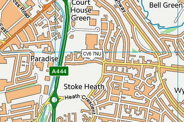 CV6 7NU map - OS VectorMap District (Ordnance Survey)