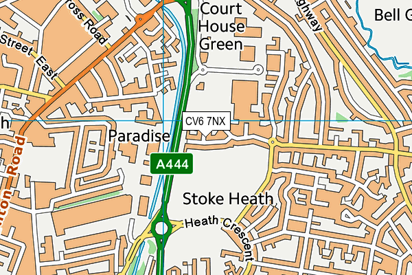 CV6 7NX map - OS VectorMap District (Ordnance Survey)