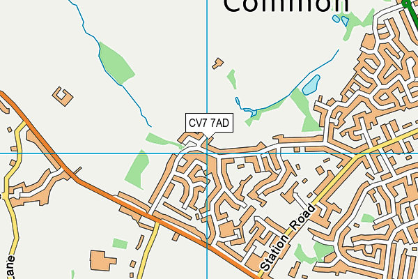 CV7 7AD map - OS VectorMap District (Ordnance Survey)