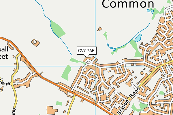 CV7 7AE map - OS VectorMap District (Ordnance Survey)