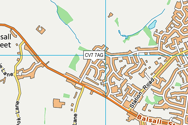 CV7 7AG map - OS VectorMap District (Ordnance Survey)