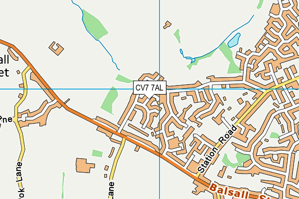 CV7 7AL map - OS VectorMap District (Ordnance Survey)