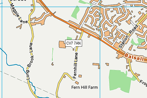 CV7 7AN map - OS VectorMap District (Ordnance Survey)