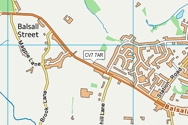 CV7 7AR map - OS VectorMap District (Ordnance Survey)