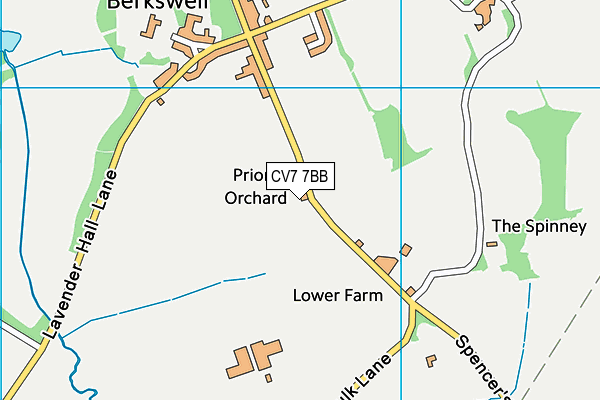 CV7 7BB map - OS VectorMap District (Ordnance Survey)