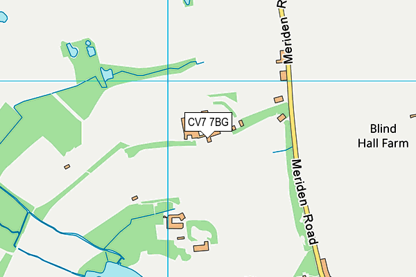CV7 7BG map - OS VectorMap District (Ordnance Survey)