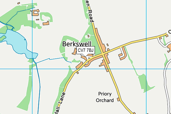 Berkswell Church of England Voluntary Aided Primary School map (CV7 7BJ) - OS VectorMap District (Ordnance Survey)
