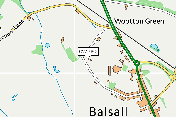 CV7 7BQ map - OS VectorMap District (Ordnance Survey)