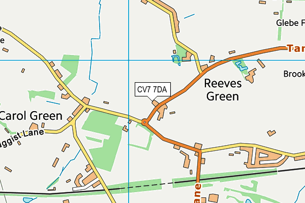 CV7 7DA map - OS VectorMap District (Ordnance Survey)