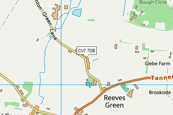 CV7 7DB map - OS VectorMap District (Ordnance Survey)