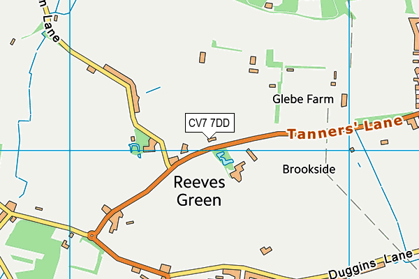 CV7 7DD map - OS VectorMap District (Ordnance Survey)