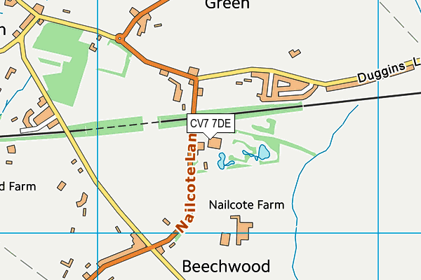 Nailcote Hall Leisure & Country Club map (CV7 7DE) - OS VectorMap District (Ordnance Survey)
