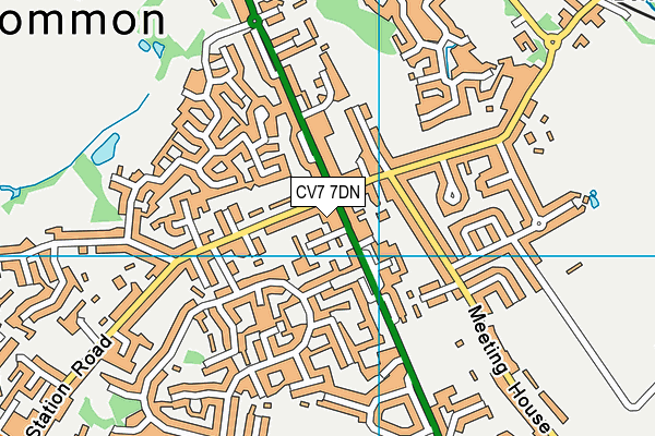 CV7 7DN map - OS VectorMap District (Ordnance Survey)