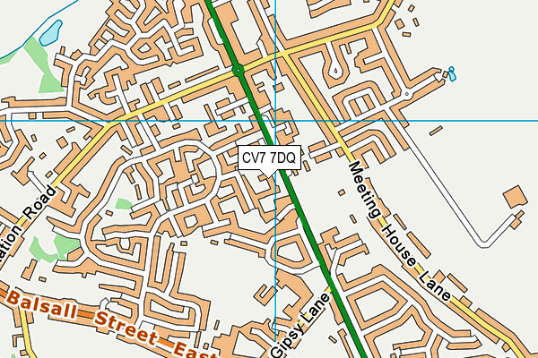 CV7 7DQ map - OS VectorMap District (Ordnance Survey)