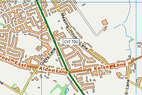 CV7 7DU map - OS VectorMap District (Ordnance Survey)