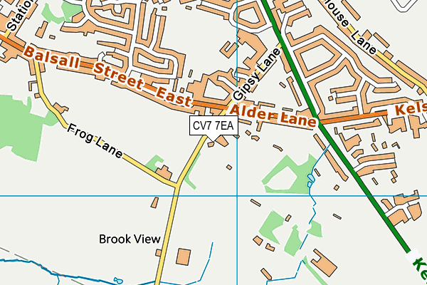 Holly Lane map (CV7 7EA) - OS VectorMap District (Ordnance Survey)