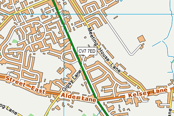 CV7 7ED map - OS VectorMap District (Ordnance Survey)