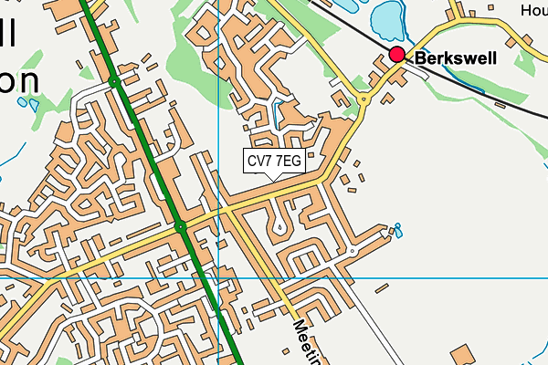 CV7 7EG map - OS VectorMap District (Ordnance Survey)