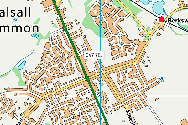 CV7 7EJ map - OS VectorMap District (Ordnance Survey)