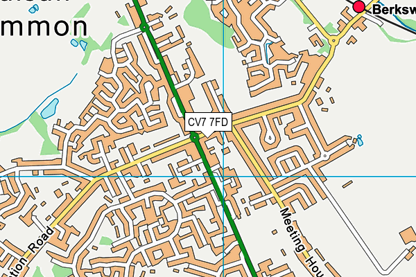 CV7 7FD map - OS VectorMap District (Ordnance Survey)