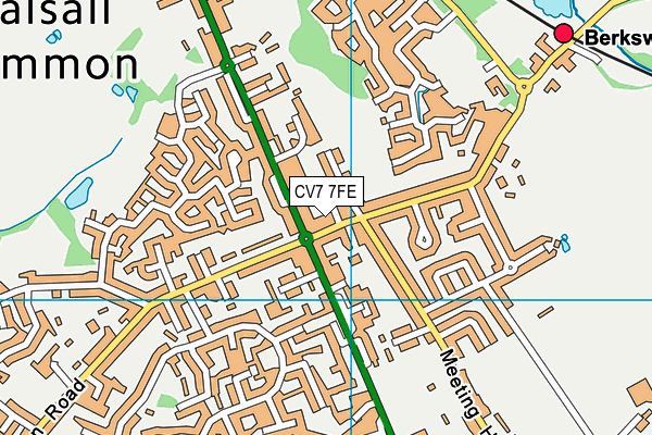 CV7 7FE map - OS VectorMap District (Ordnance Survey)