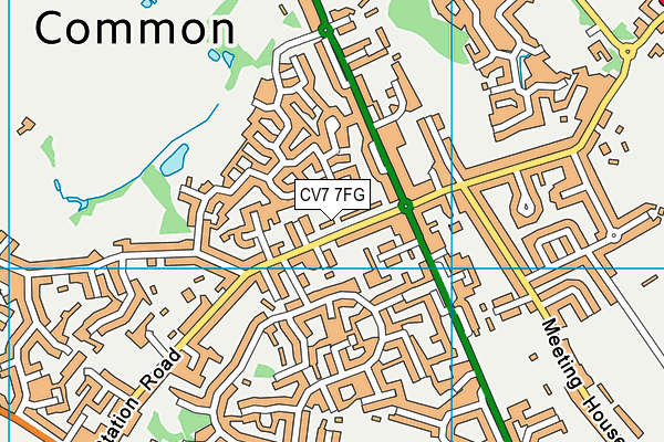 CV7 7FG map - OS VectorMap District (Ordnance Survey)