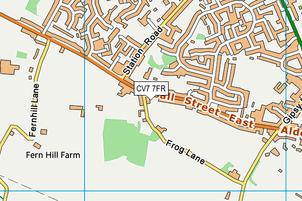 CV7 7FR map - OS VectorMap District (Ordnance Survey)
