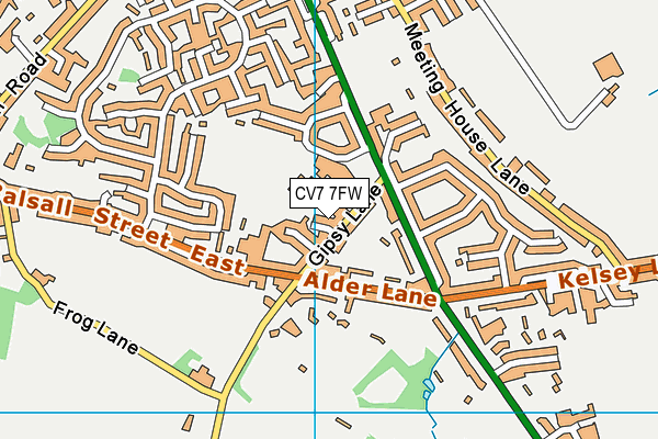 Heart Of England School Pitches map (CV7 7FW) - OS VectorMap District (Ordnance Survey)
