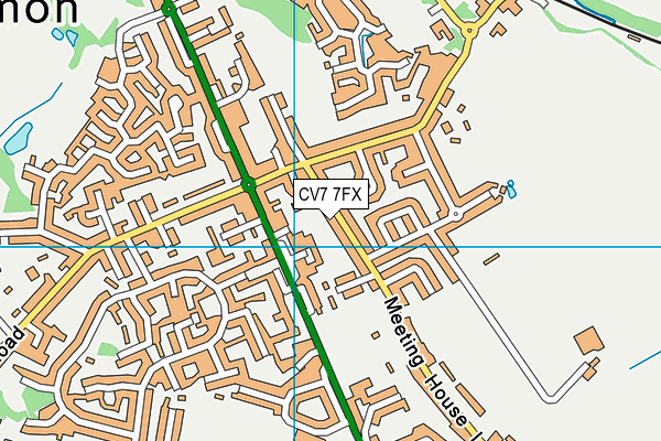 CV7 7FX map - OS VectorMap District (Ordnance Survey)