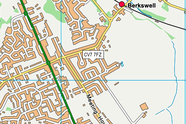 CV7 7FZ map - OS VectorMap District (Ordnance Survey)