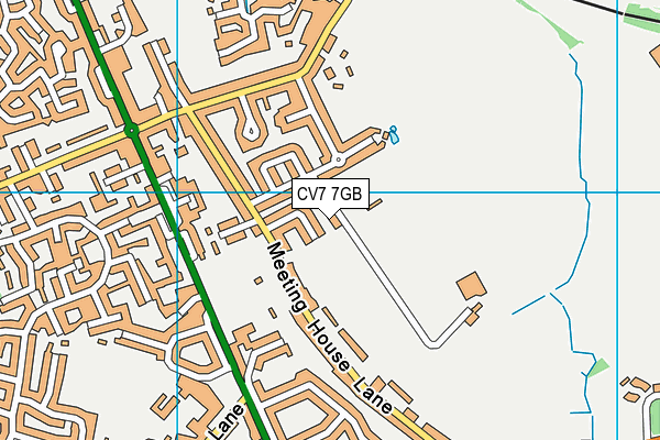 CV7 7GB map - OS VectorMap District (Ordnance Survey)