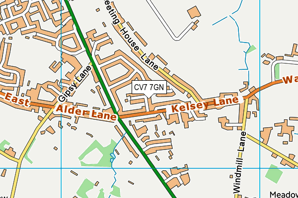 CV7 7GN map - OS VectorMap District (Ordnance Survey)