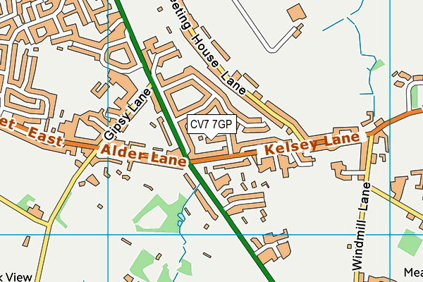 CV7 7GP map - OS VectorMap District (Ordnance Survey)