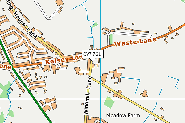 CV7 7GU map - OS VectorMap District (Ordnance Survey)