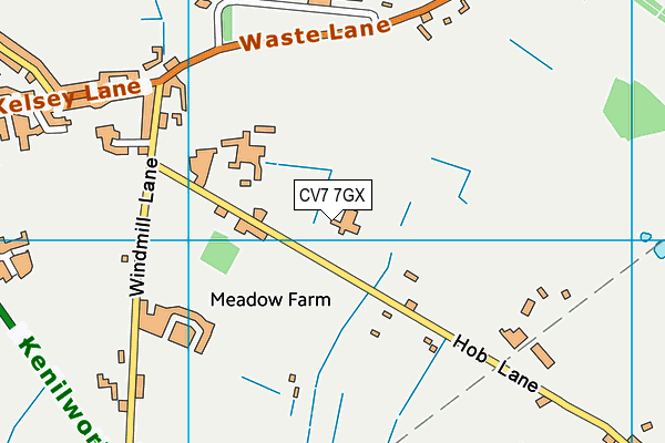 CV7 7GX map - OS VectorMap District (Ordnance Survey)