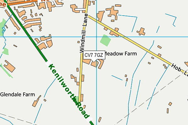 CV7 7GZ map - OS VectorMap District (Ordnance Survey)