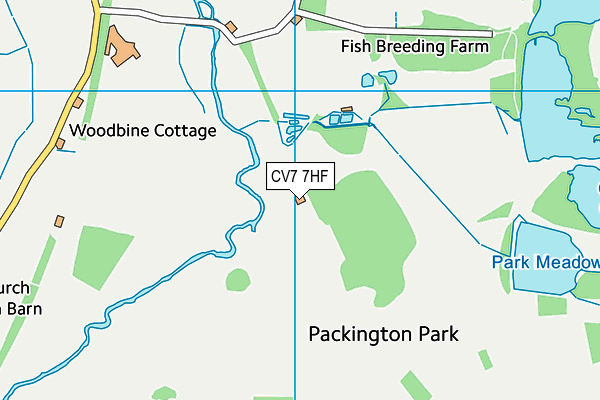 CV7 7HF map - OS VectorMap District (Ordnance Survey)