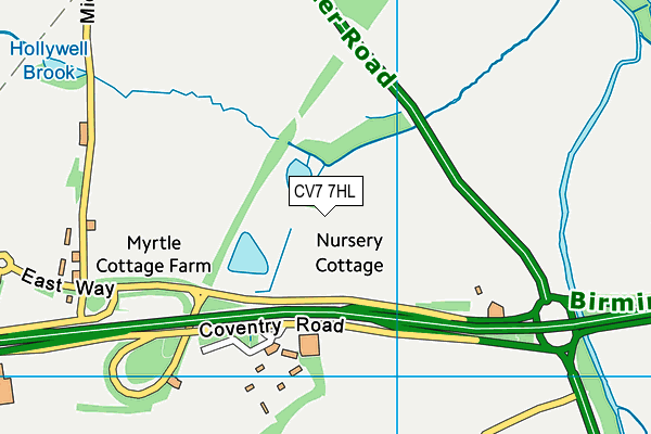 CV7 7HL map - OS VectorMap District (Ordnance Survey)