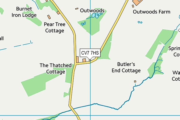 CV7 7HS map - OS VectorMap District (Ordnance Survey)