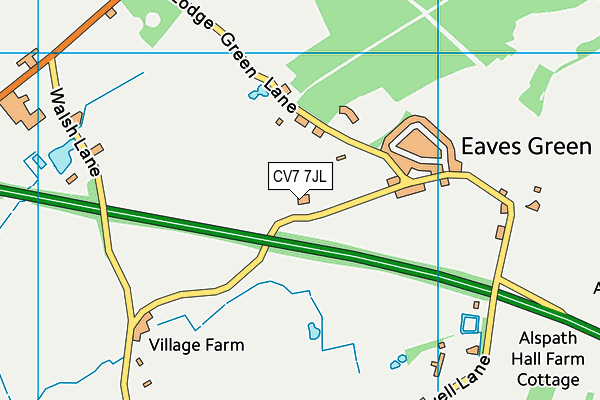 CV7 7JL map - OS VectorMap District (Ordnance Survey)