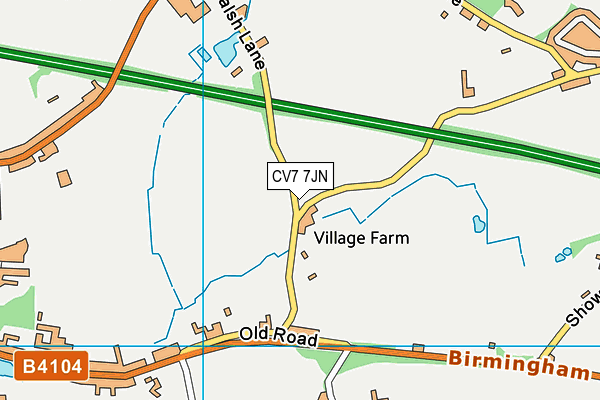 CV7 7JN map - OS VectorMap District (Ordnance Survey)