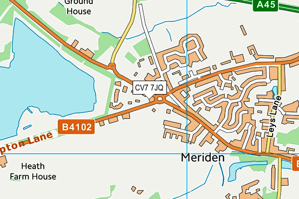 CV7 7JQ map - OS VectorMap District (Ordnance Survey)