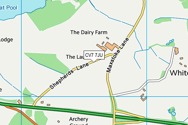 CV7 7JU map - OS VectorMap District (Ordnance Survey)