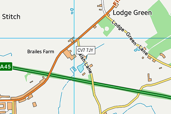 CV7 7JY map - OS VectorMap District (Ordnance Survey)