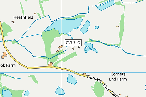 CV7 7LG map - OS VectorMap District (Ordnance Survey)