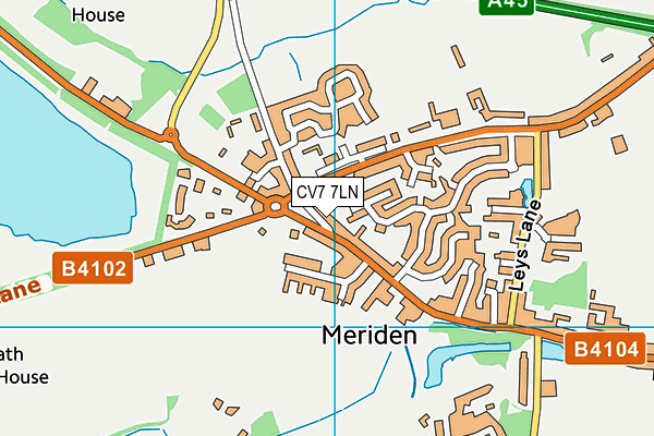CV7 7LN map - OS VectorMap District (Ordnance Survey)